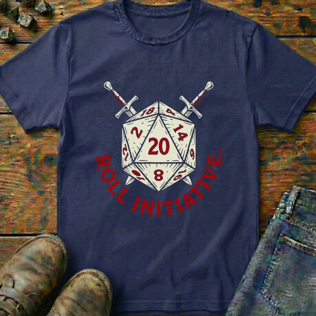 Roll Initiative Swords Dice T-Shirt