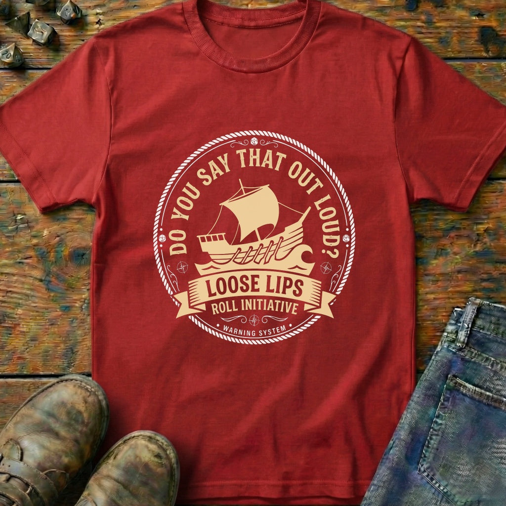 Loose Lips Roll Initiative T-Shirt