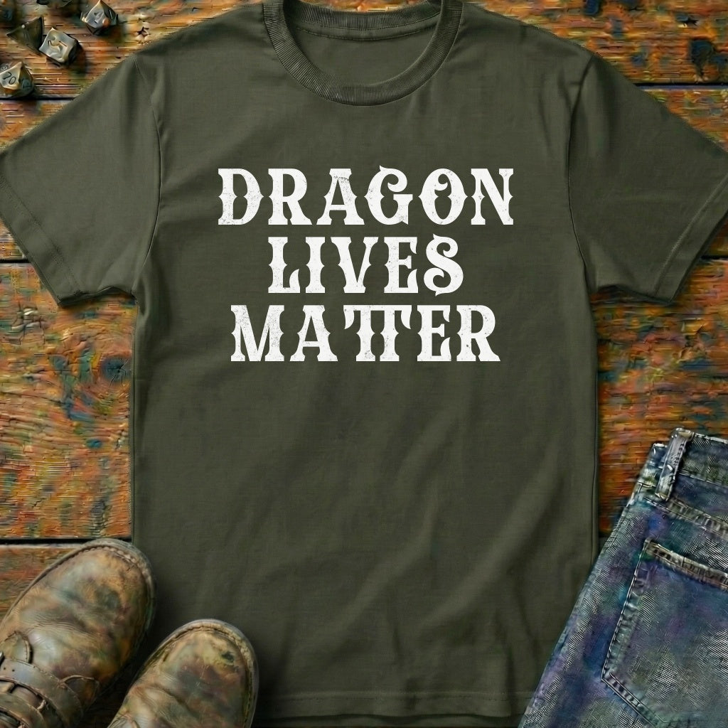 Dragon Lives Matter Text T-Shirt
