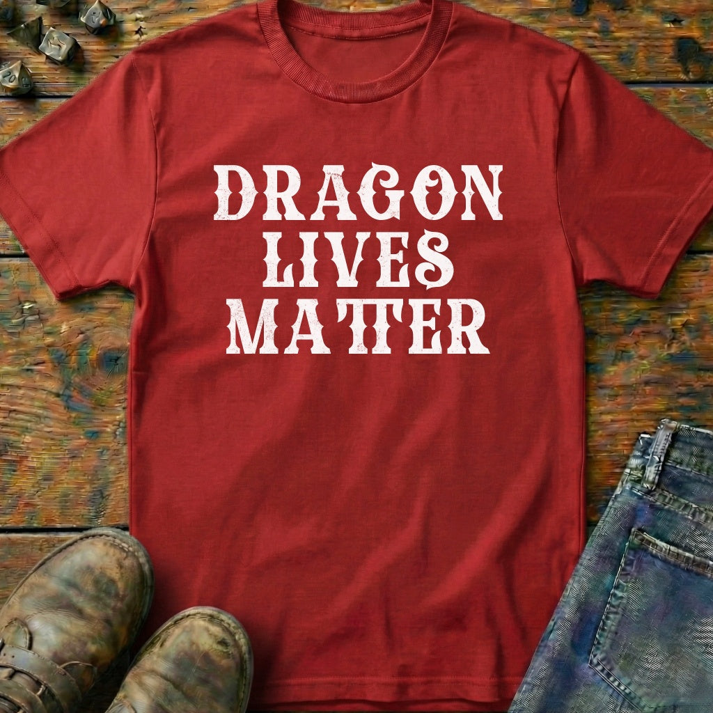 Dragon Lives Matter Text T-Shirt