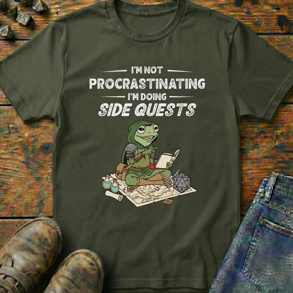 Side Quests Frog Map T-Shirt