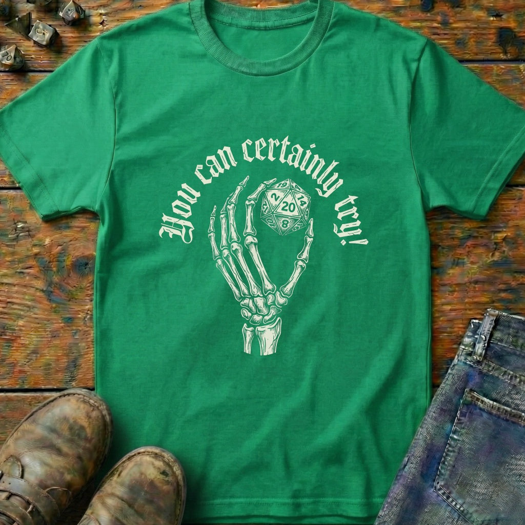 You Can Certainly Try Hold D20 T-Shirt