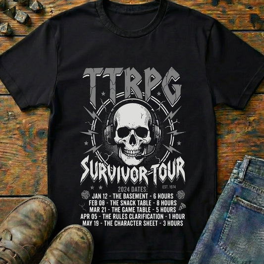 TTRPG Survivor Tour T-Shirt