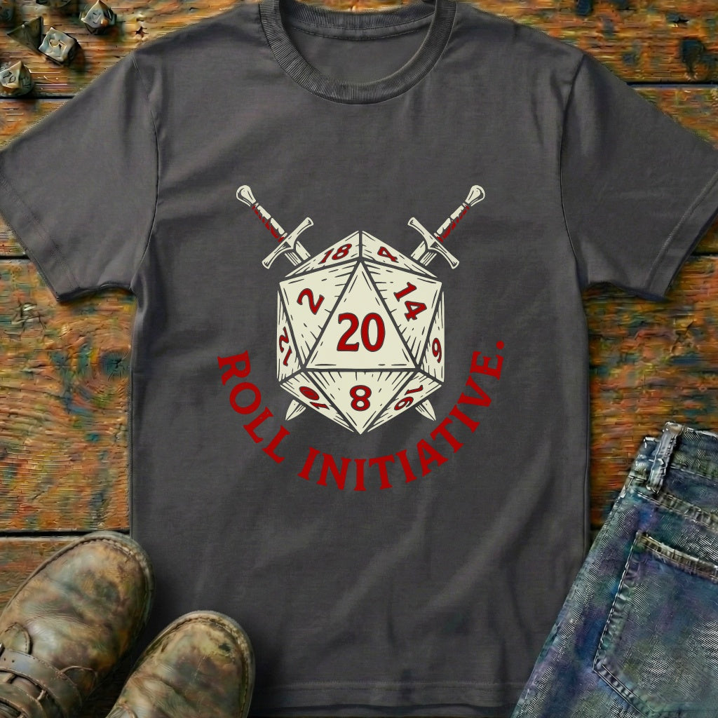 Roll Initiative Swords Dice T-Shirt