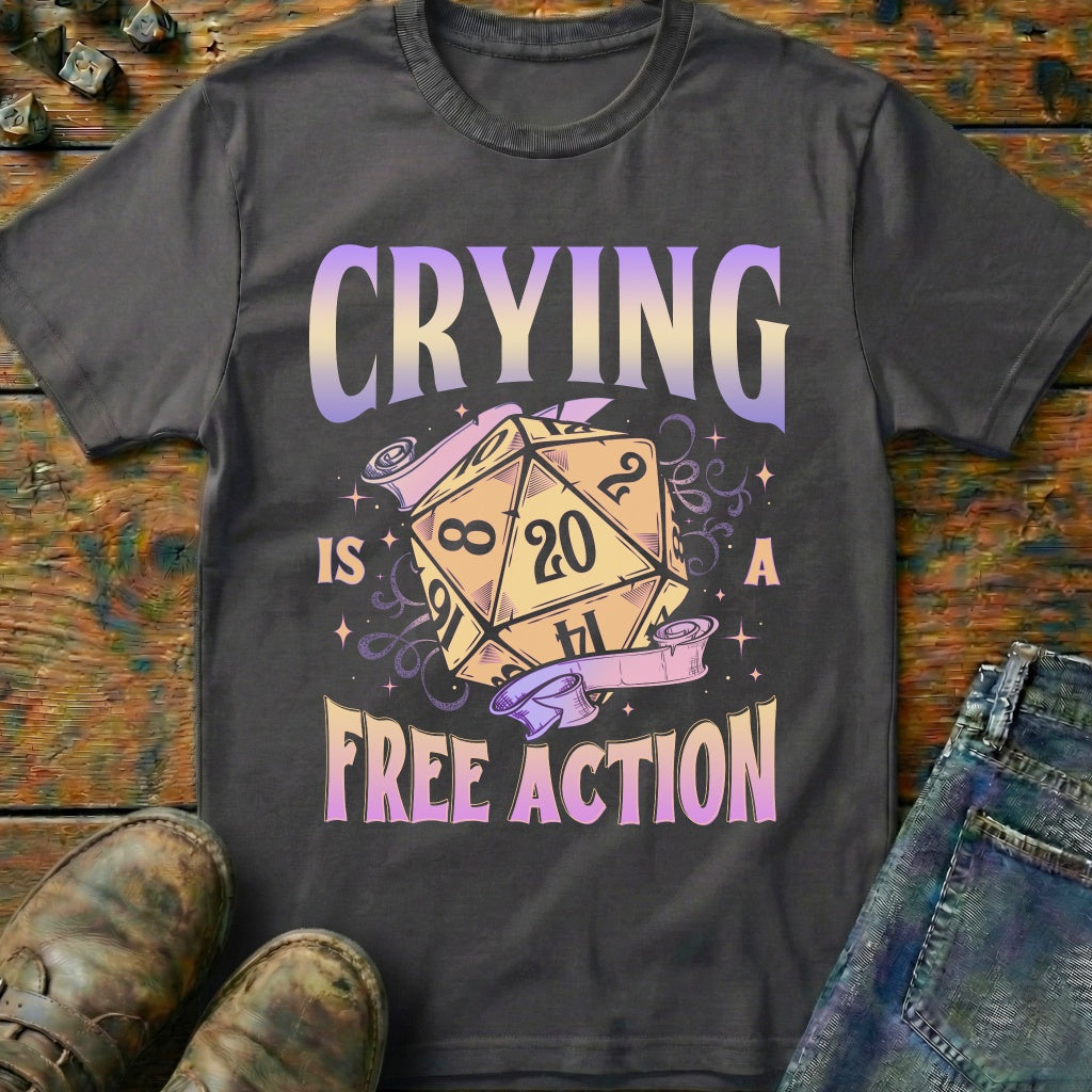 Crying Is A Free Action Purple T-Shirt