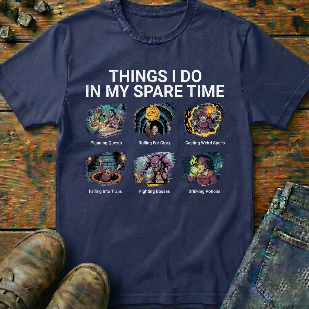 Things I Do In My Spare Time TRPG T-Shirt