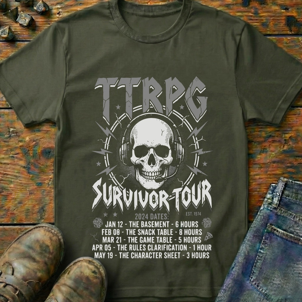 TTRPG Survivor Tour T-Shirt