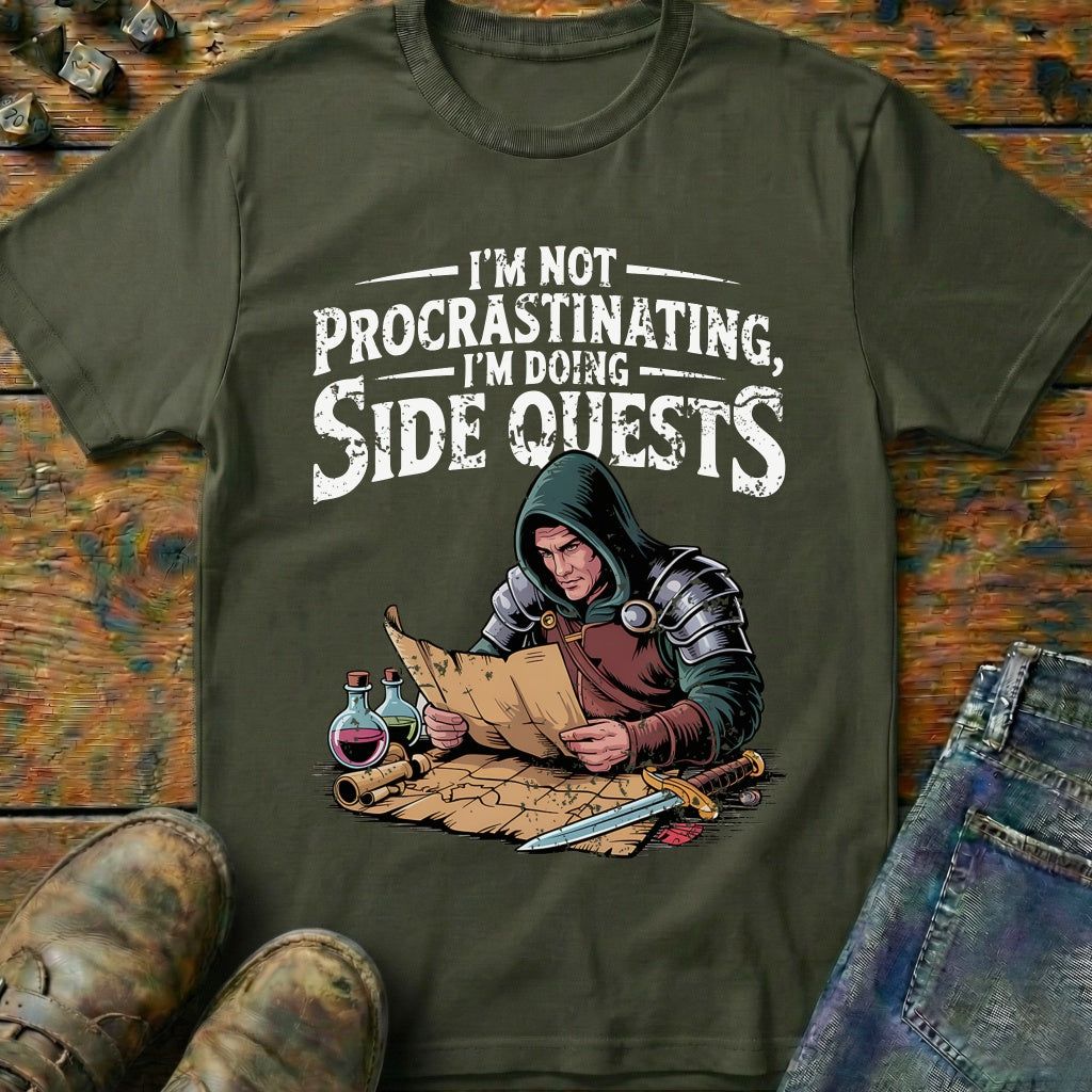 I'm Doing Side Quests T-Shirt (Intentional Distressed Look)