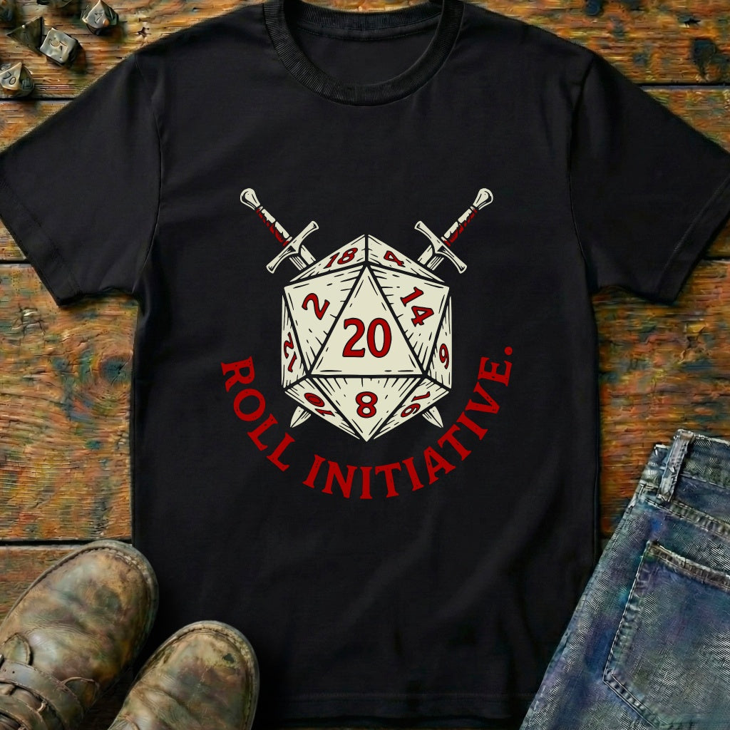 Roll Initiative Swords Dice T-Shirt