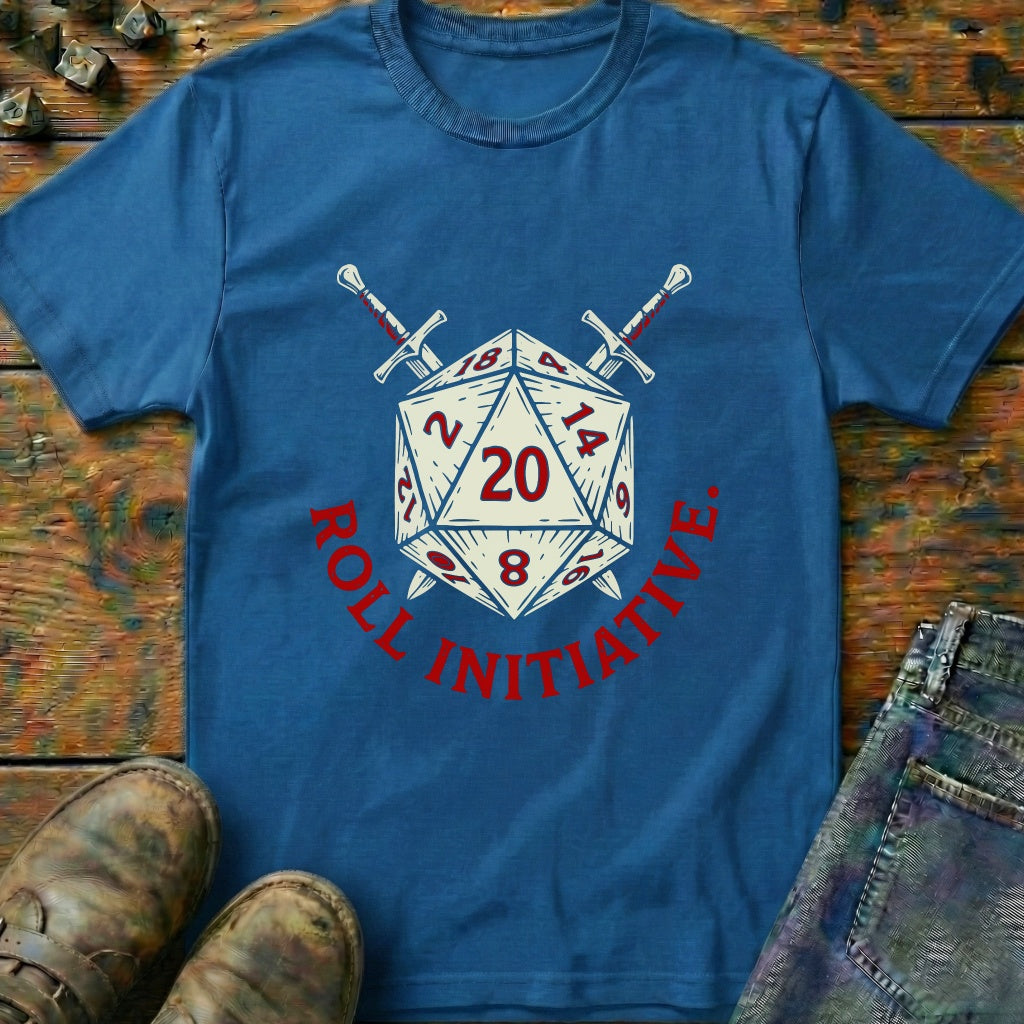 Roll Initiative Swords Dice T-Shirt