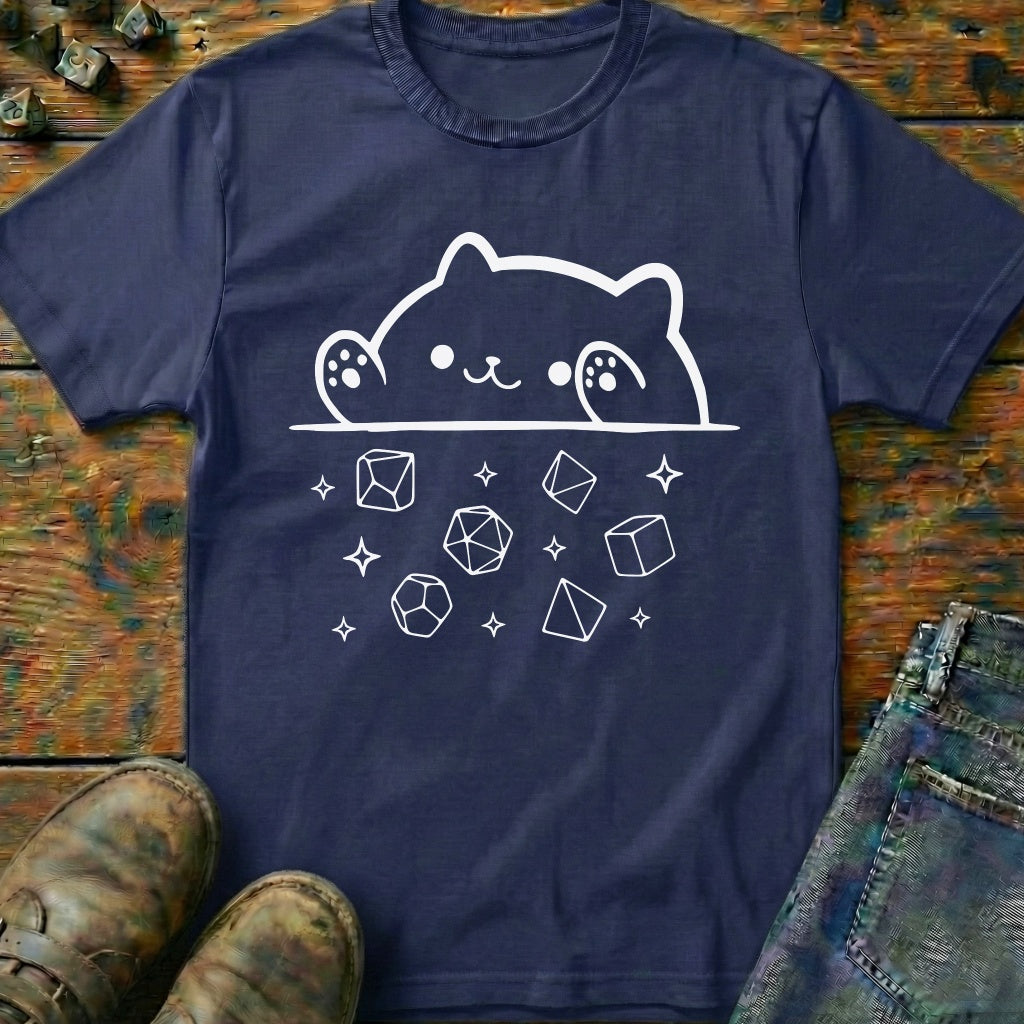 Cat Rolling Dice Line T-Shirt