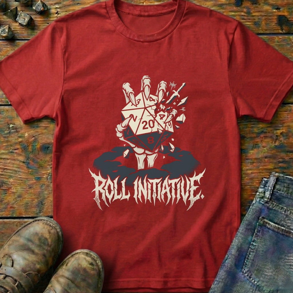 Roll Initiative D20 Sword T-Shirt