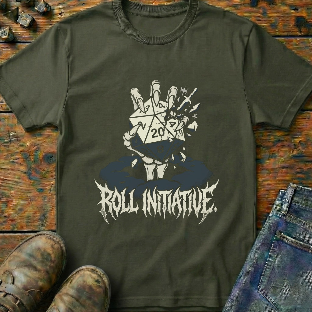 Roll Initiative D20 Sword T-Shirt