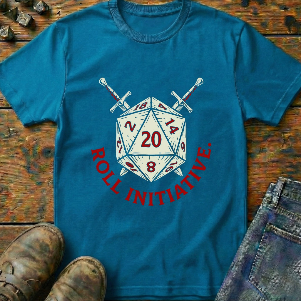 Roll Initiative Swords Dice T-Shirt