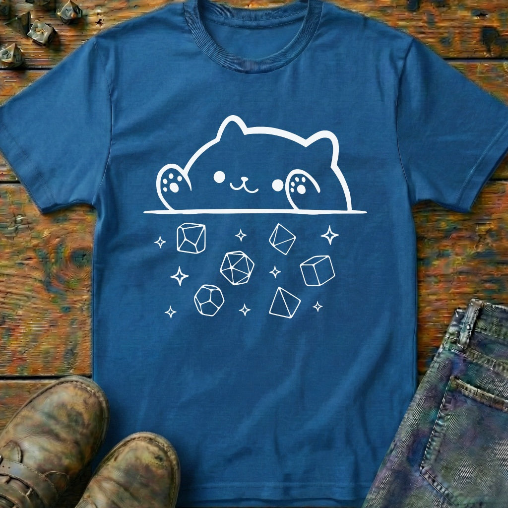 Cat Rolling Dice Line T-Shirt