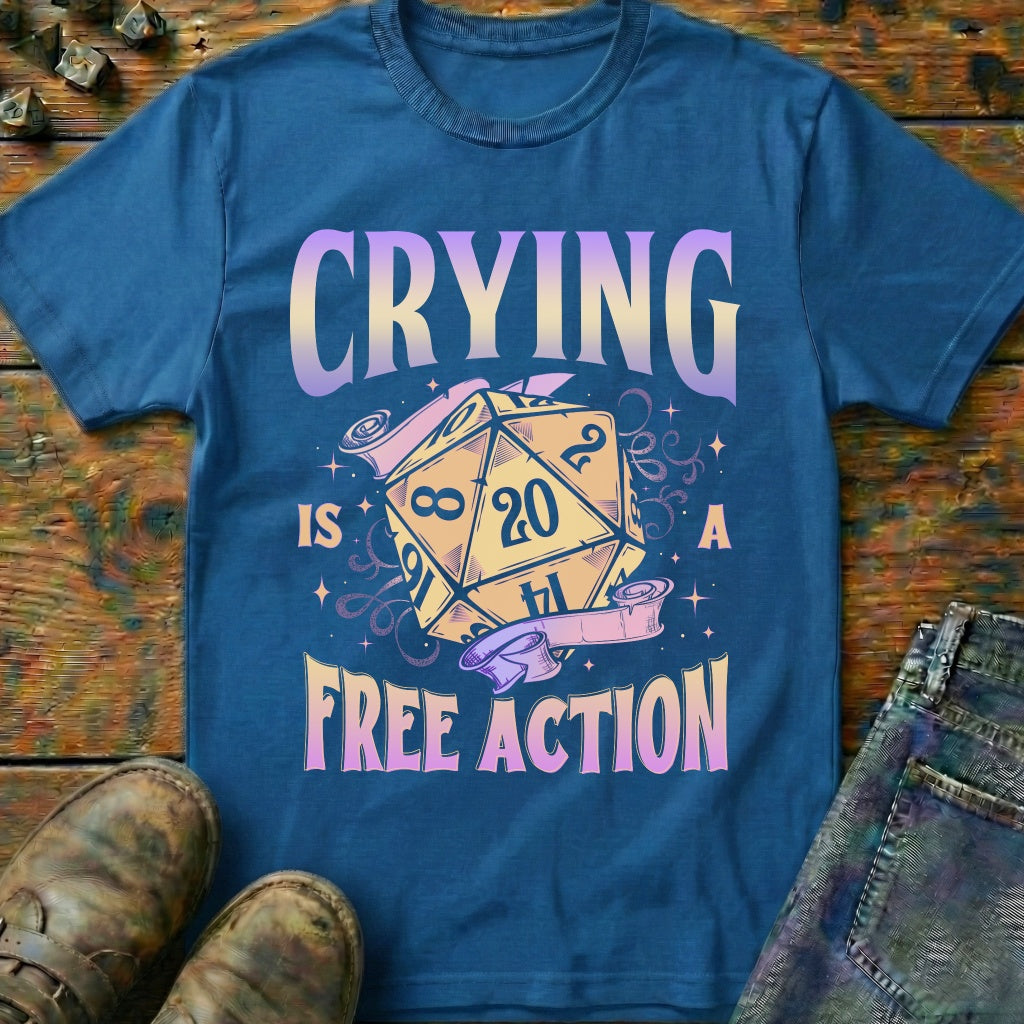 Crying Is A Free Action Purple T-Shirt