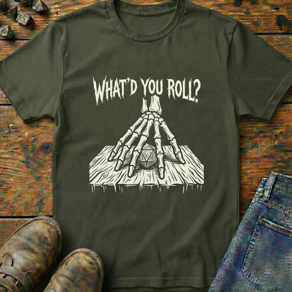 What You Roll Wood Dice T-Shirt