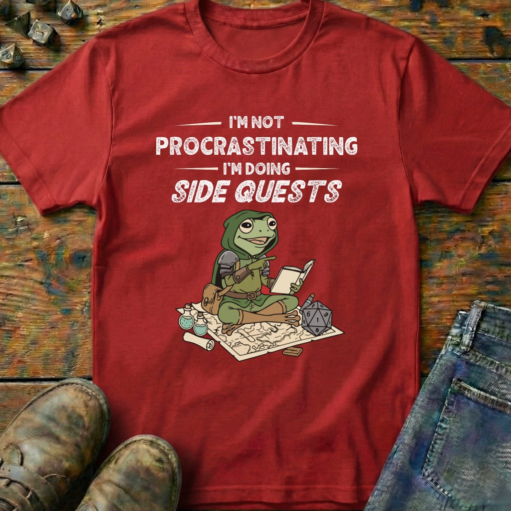 Side Quests Frog Map T-Shirt