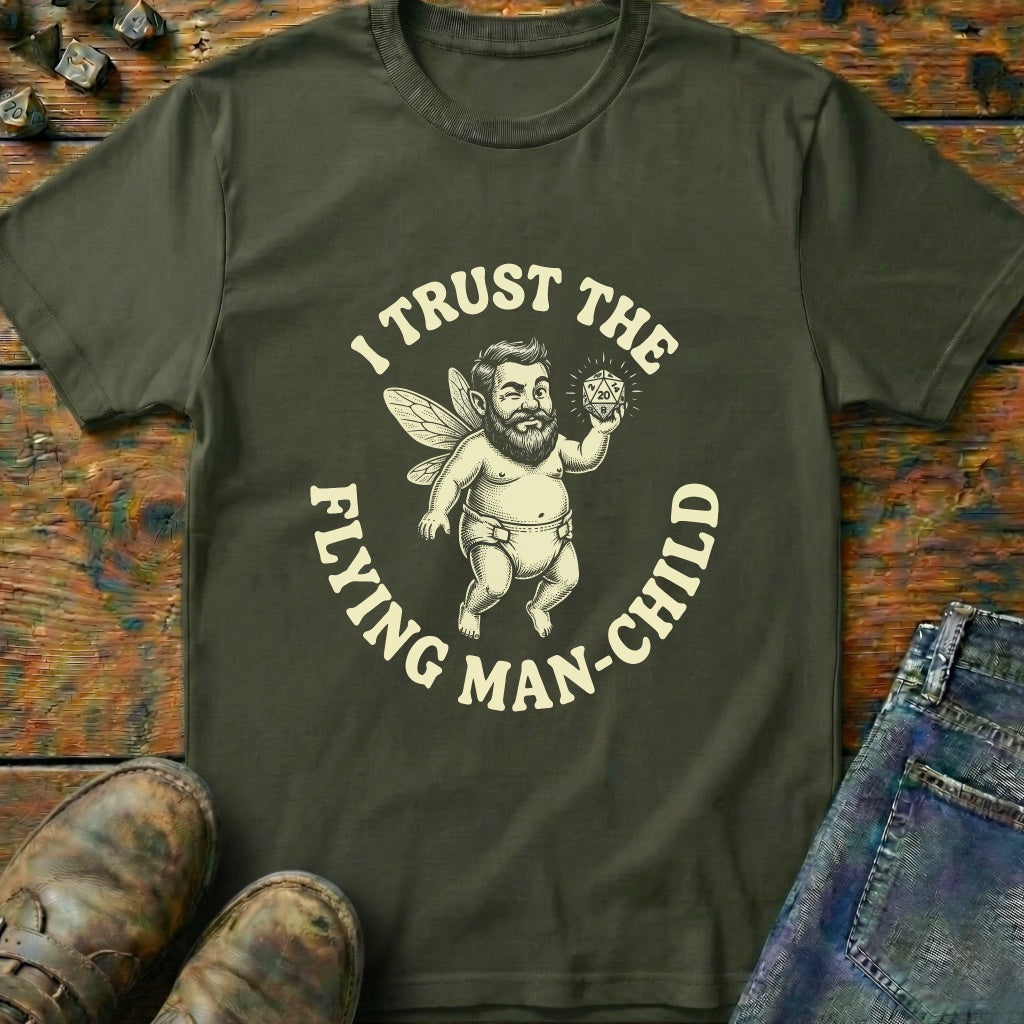 Trust The Flying Man-Child T-Shirt