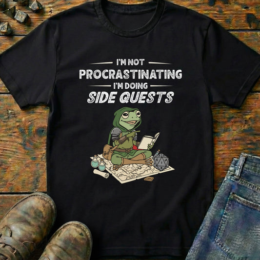 Side Quests Frog Map T-Shirt