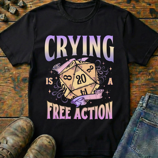 Crying Is A Free Action Purple T-Shirt
