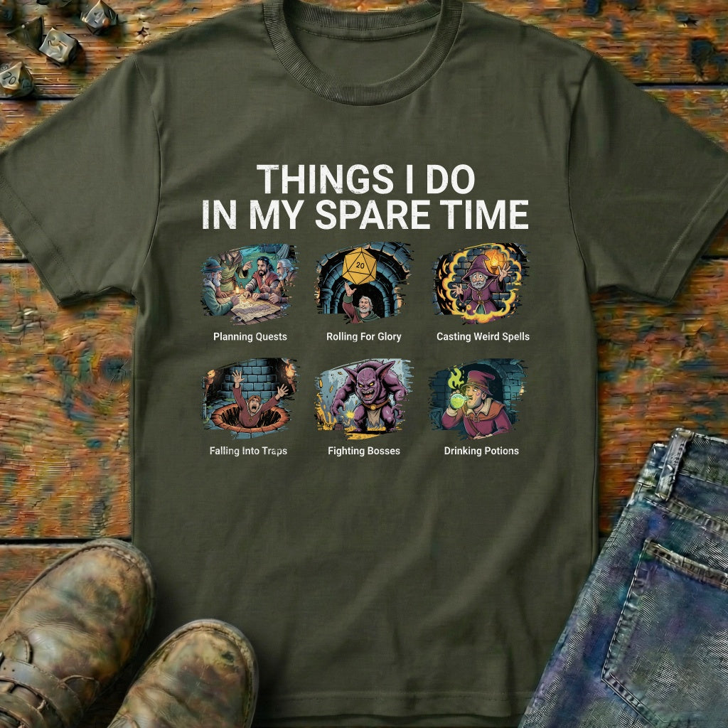 Things I Do In My Spare Time TRPG T-Shirt