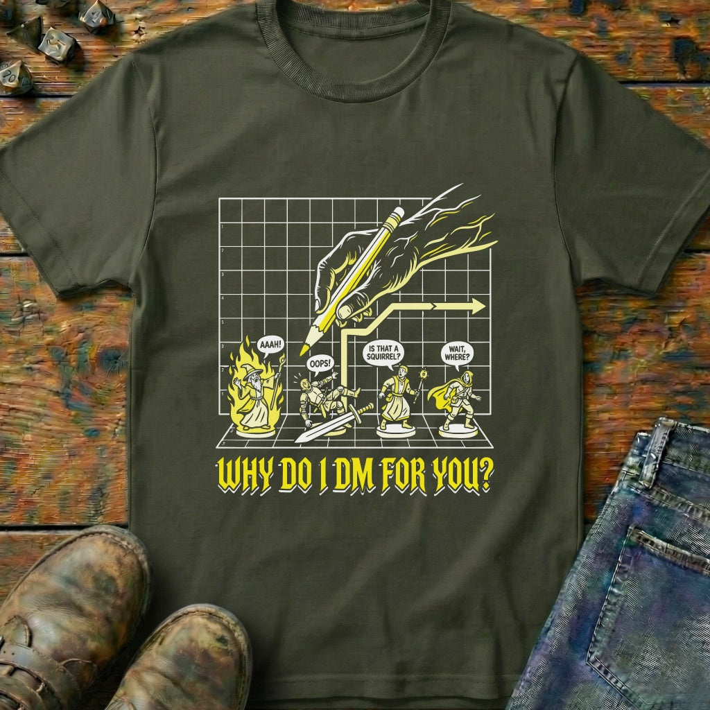 Why Do I DM Grid T-Shirt