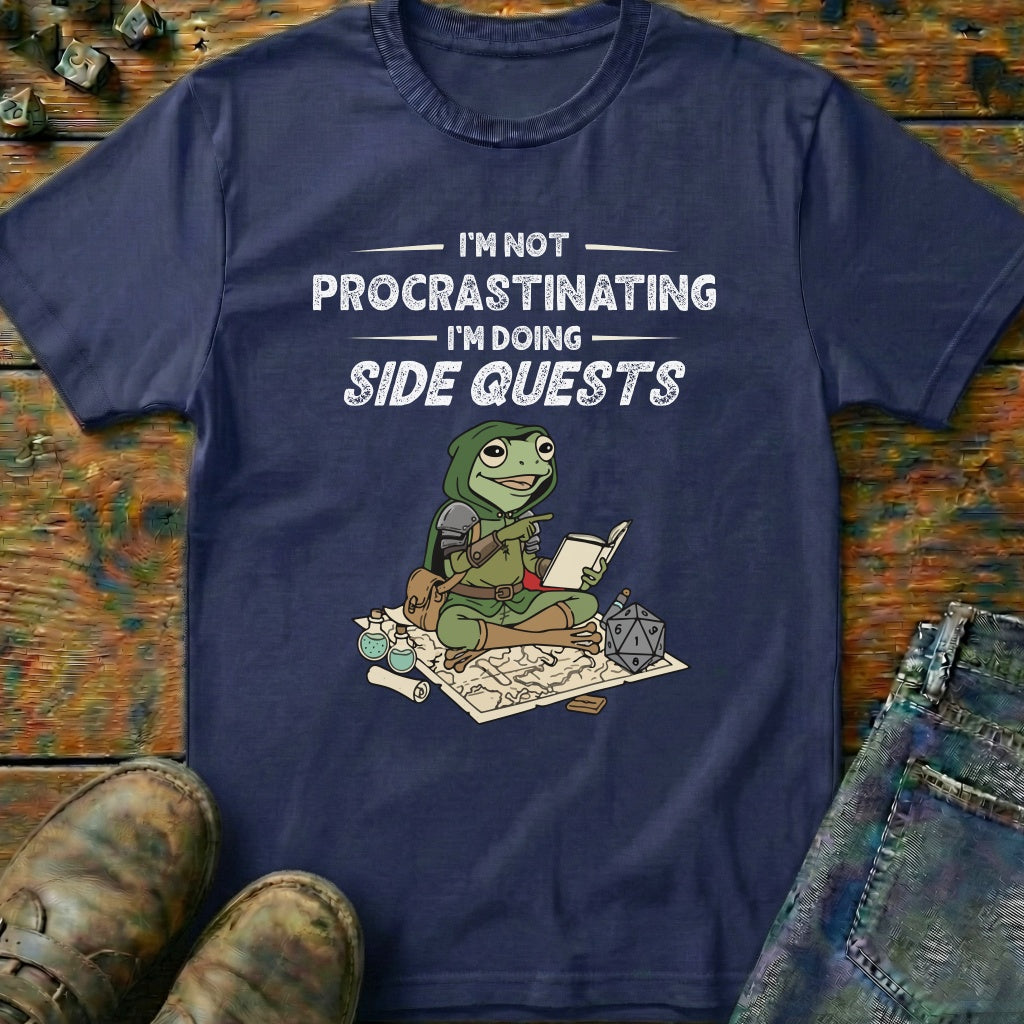 Side Quests Frog Map T-Shirt